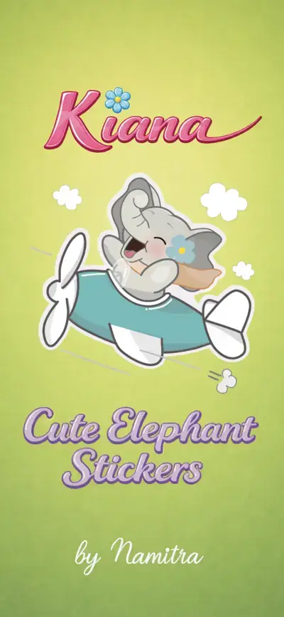 Cute Elephant Stickers - Kiana — screenshot 1
